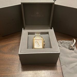 Rare XL two tone Michele (diamond dial watch)